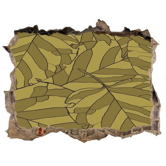 Wallmuralia 3D díra na zeď Nálepka listí