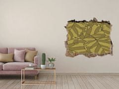 Wallmuralia 3D díra na zeď Nálepka listí 120x81 cm