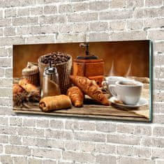 Wallmuralia Fotoobraz na skle Snídaně 120x60 cm 4 úchytky