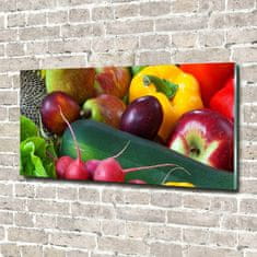 Wallmuralia Foto obraz skleněný horizontální Ovoce a zelenina 100x50 cm 4 úchytky