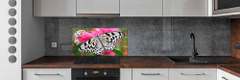 Wallmuralia Panel do kuchyně Motýl na květině 100x50 cm