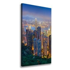 Wallmuralia Vertikální Foto obraz na plátně Noční Hong kong 70x140 cm