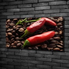 Wallmuralia Foto obraz canvas Chilli a káva 100x50 cm
