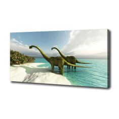 Wallmuralia Foto obraz canvas Dinozaury na pláži 100x50 cm