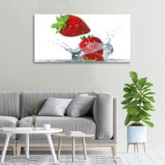 Wallmuralia Foto obraz canvas Jahody a voda 100x50 cm