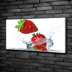 Wallmuralia Foto obraz canvas Jahody a voda 100x50 cm
