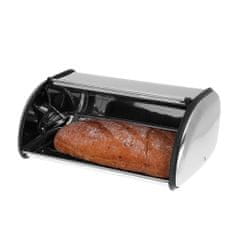 KINGHoff Ocelový chlebník, malý zásobník na chléb, 36 cm, Kh-3200, leštěný