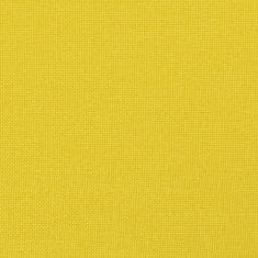 Vidaxl 3místná pohovka s podnožkou světle žlutá 180 cm textil