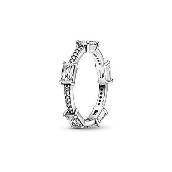 Pandora Slušivý stříbrný prsten se zirkony Timeless 192397C01
