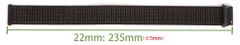 RhinoTech univerzální nylonový řemínek Quick Release 22mm RTNS-013-BK, černý