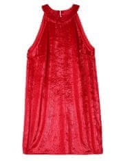 Top Secret červené společenské šaty z veluru s leskem velikost 38