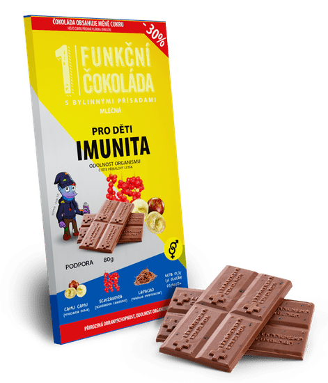 Lékárenská čokoláda Mléčná čokoláda Imunita pro děti