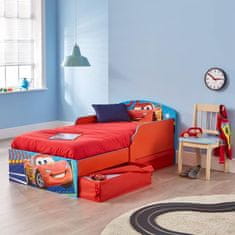 VERVELEY Dřevěná dětská postel CARS 70 * 140 cm s úložnými zásuvkami, Aparts Worlds
