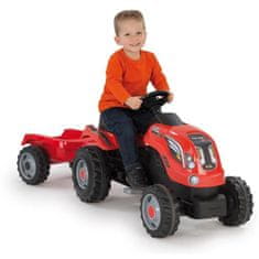 Smoby SMOBY Farmer XL šlapací traktor červený + přívěs
