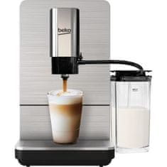 Beko BEKO CEG5331X, Automatické espresso, 1350W, Integrovaný mlýnek na kávu, Konvička na mléko, Přední strana z nerezové oceli.