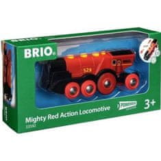 Brio BRIO World, 33592, Mocná červená lokomotiva na baterie, Dřevěná hračka