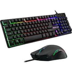 VERVELEY Combo KRYPTON, THE G-LAB, Retro drátová herní klávesnice a myš, RGB osvětlení