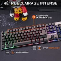 VERVELEY Combo KRYPTON, THE G-LAB, Retro drátová herní klávesnice a myš, RGB osvětlení