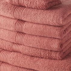 Today DZIS Sada 4 ručníků 30x50 cm + 4 ručníky 50x100 cm + 2 ručníky 70x130 cm 100% bavlna terakota