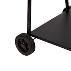VERVELEY Gril na dřevěné uhlí JAVA s ocelovou mísou na vozíku, 62x46 cm
