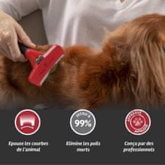 FURminator FURMINATOR, odstraňuje 90 % odumřelých chlupů, čištění jedním kliknutím, pro velmi velké psy s dlouhou srstí