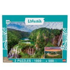 Goliath GOLIATH, Puzzle, Ushuaia Collection, Plitvické vodopády (Chorvatsko) a Škoderské jezero (Černá Hora)