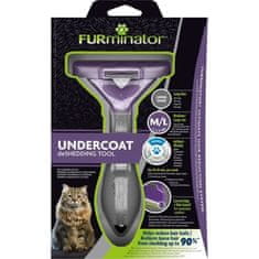 FURminator FURMINATOR Grooming tool, Odstraňuje 90 % chlupů, Čištění jedním kliknutím, Pro velké kočky s dlouhou srstí