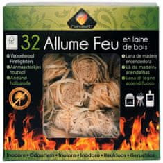 VERVELEY CHEMINETT Allume feu, Dřevitá vlna 100% rostlinného původu FSC, šarže 32
