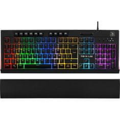 VERVELEY THE G-LAB Gaming Tellurium Illuminated Keyboard, se softwarem, podpora zápěstí, FR