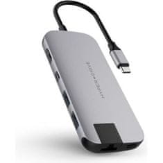 Hyper Rozbočovač HYPER USB-C Hyper SLIM, šedý
