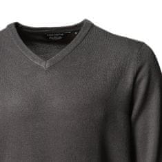 VERVELEY KENSINGTON EASTSIDE Kašmírový svetr na dotek se špičatým výstřihem Tmavě šedý pánský