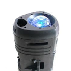 VERVELEY INOVALLEY KA112BOWL, Bluetooth světelný reproduktor 600W, funkce karaoke, 2 reproduktory, LED kaleidoskopová koule, port USB