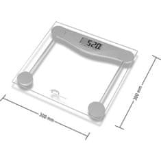 VERVELEY LITTLE BALANCE 8193 SB2 Elektronická váha, Elektronická váha, Průhledná plošina z tvrzeného skla, 160 kg / 100 g, Transparentní