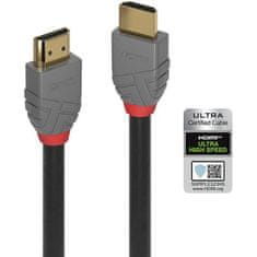 Lindy Lindy, 36952, Kabel HDMI Ultra High Speed, Anthra line, 1 m