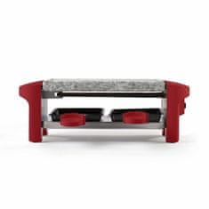Livoo LIVOO DOC156RC, raclette přístroj pro 2 osoby, 350 W, Vyjímatelný granitový podnos, Protiskluzové nožičky, Chilli červená barva