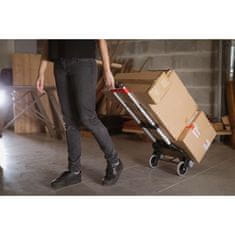 VERVELEY MANUPRO Skládací ruční vozík, Maximální nosnost 70 kg, Výškově nastavitelný, Černá a šedá barva