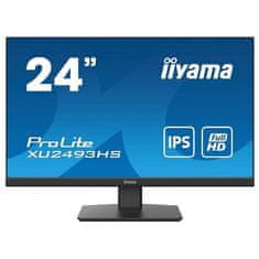 VERVELEY PC monitor, IIYAMA, PROLITE XU2493HS-B4, 24 FHD, IPS panel, 4 MS, 75 Hz, HDMI / DisplayPort / VGA -.