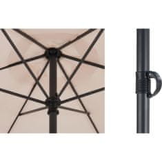 VERVELEY Přímý deštník 1 m 8, Ocelové plátno 160 g/m, 6 ocelových zeber, Rámeček