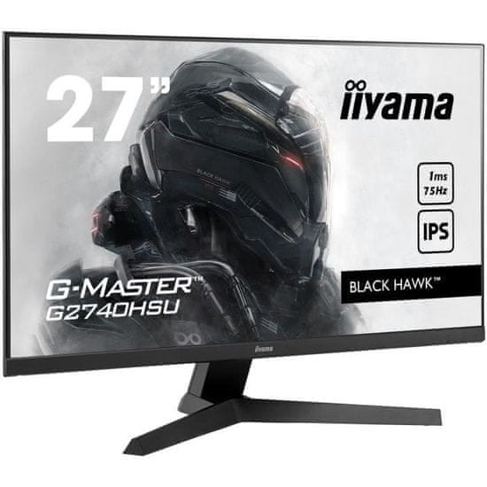 iiyama Obrazovka pro hráče počítačových her, IIYAMA G, Master Black Hawk, 27 FHD, IPS panel, 1 ms, 75 Hz, HDMI / DisplayPort, AMD FreeSync