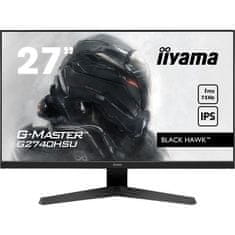 iiyama Obrazovka pro hráče počítačových her, IIYAMA G, Master Black Hawk, 27 FHD, IPS panel, 1 ms, 75 Hz, HDMI / DisplayPort, AMD FreeSync