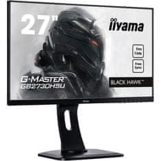 VERVELEY Obrazovka pro PC, IIYAMA G-Master Black Hawk GB2730HSU-B1, 27 FHD, TN panel, 1ms, VGA / DisplayPort / HDMI, AMD FreeSync