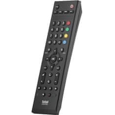 VERVELEY TOTAL CONTROL URC1745, Univerzální dálkový ovladač 4 v 1 pro TV, DVD a Blu-Ray přehrávač, satelit, kabel, Freeview, videorekordér, černý