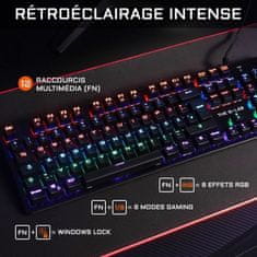 VERVELEY THE G-LAB, CARBON Combo, RGB drátová herní klávesnice a myš, Mechanická herní klávesnice
