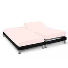 SOLEIL D'OCRE Sada 2 stejných povlečení 100% bavlna, čelo postele a zvýšené nohy, 2x70x190 cm, jednobarevné růžové