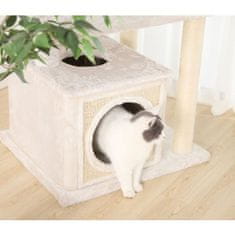 VERVELEY Velké škrabadlo pro kočky s výklenkem, 108 x 60 x V 178 cm, bílé