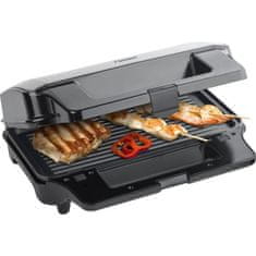 Bestron XXL multigril 3 v 1: Croque Monsieur + gril + vaflovač | 900 W | 28x15 cm v černé barvě / nerezové oceli