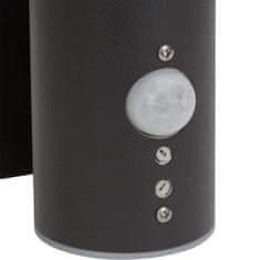 Brilliant Venkovní nástěnné svítidlo BRILLIANT LED s čidlem Bergen, 29,2x11x6 cm, antracitová barva