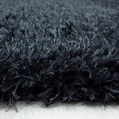 Ayyildiz Kusový koberec Brilliant Shaggy 4200 Black 160x230 cm