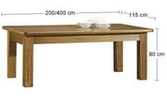 Pyka Rozkládací konferenční stůl Stol 200/400 - dřevo D3