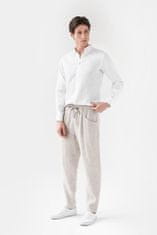 Magic Linen Pánské plátěné kalhoty TRUCKEE v přírodní melanž Velikost: XL